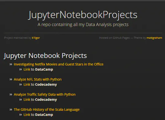 Jupyter Notebook Projects